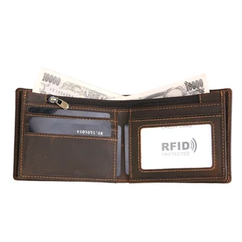 

New Cow Leather Wallet Men Coin Purse Small Male Clutch Wallet Hasp Mens Money Bag Card Holder Slim men's wallets black color