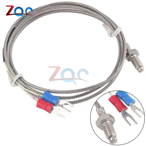 

K-type Thermocouple Probe High Temperature Sensor Thermistor Sensor Probe K Thermocouple Probe 1M for Temperature Controller