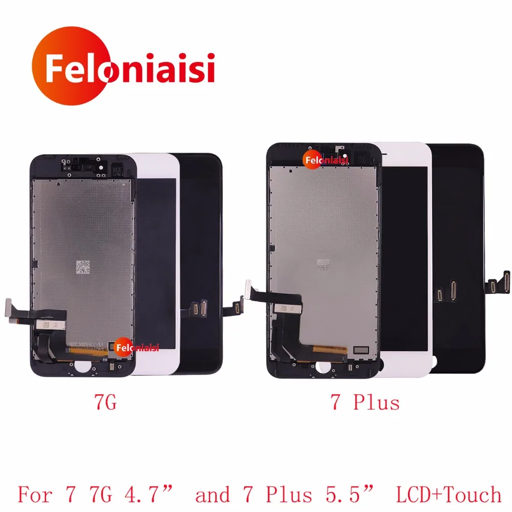 

AAA For iPhone 7 7G 4.7" and 7 Plus 5.5" Full Lcd Display With Touch Screen Digitizer Sensor Assembly Complete With 3D Touch