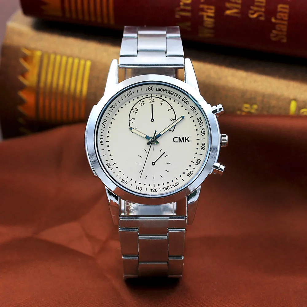 

#5001 Fashion Leisure Man Watch Stainless Steel Sport Quartz Hour Wrist Analog Watch