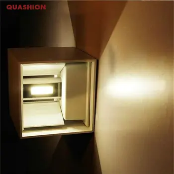 

Waterproof 12W indoor outdoor Led Wall Lamp modern Aluminum Adjustable Surface Mounted Cube Led Garden Porch Light