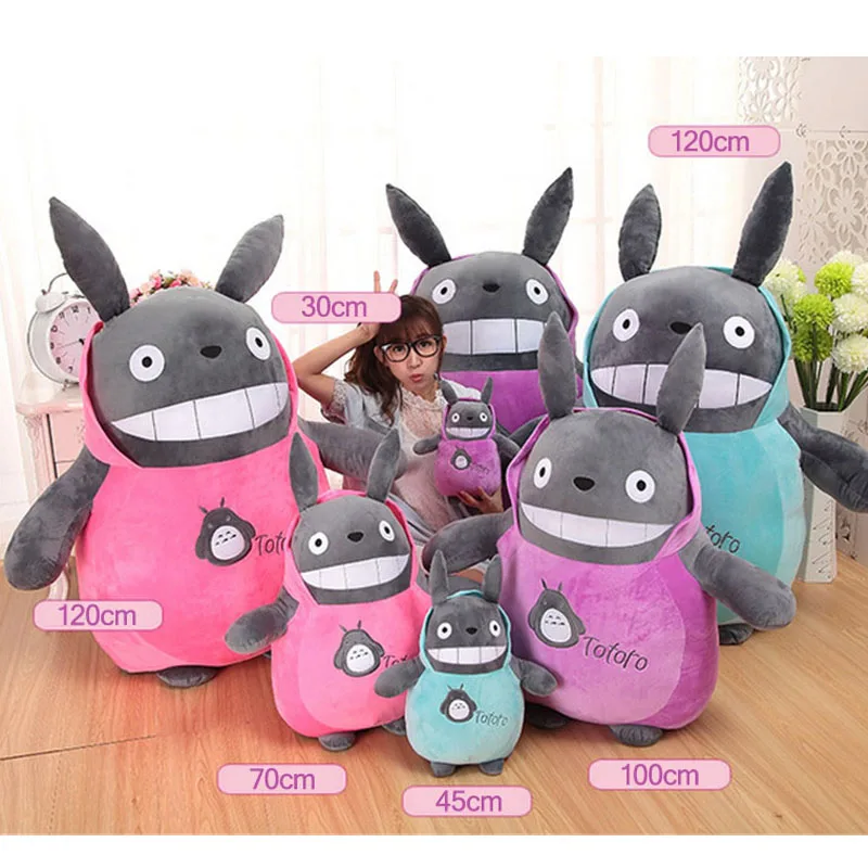 Fancytrader Big Anime Totoro Plush Toys Soft Stuffed Pop Cartoon Cat Doll Huge Birthday Xmas Gifts for Children 2 Sizes Availabl