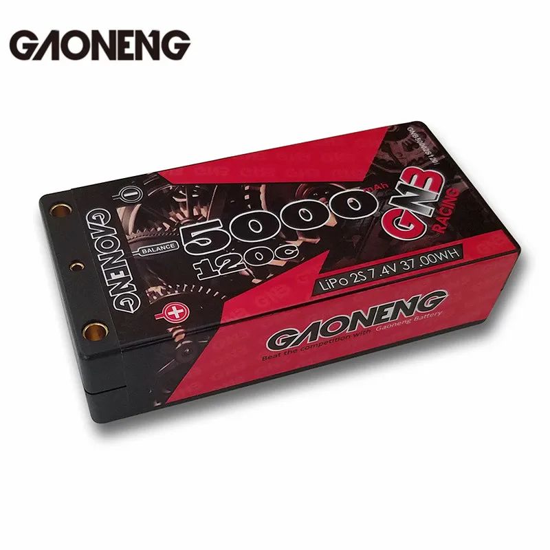 

2017 Newest Gaoneng GNB 7.4V 5000MAH 2S 120C Lipo Battery T Plug For RC Toys Models Car Helicopter Drone Power DIY Spare Parts