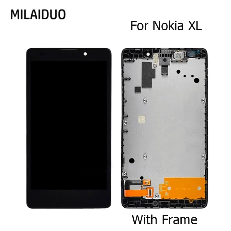 Goedkoop Lcd Display Voor Nokia Xl 1030 RM 1030 RM 1042 Touch Screen Digitizer Zwart Met Frame Volledige Vergadering Vervanging Onderdelen 5.0\