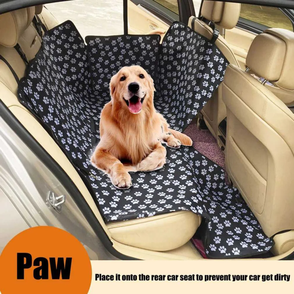 Buy Paw Pattern Waterproof Rear Back Pet Dogs Car Seat