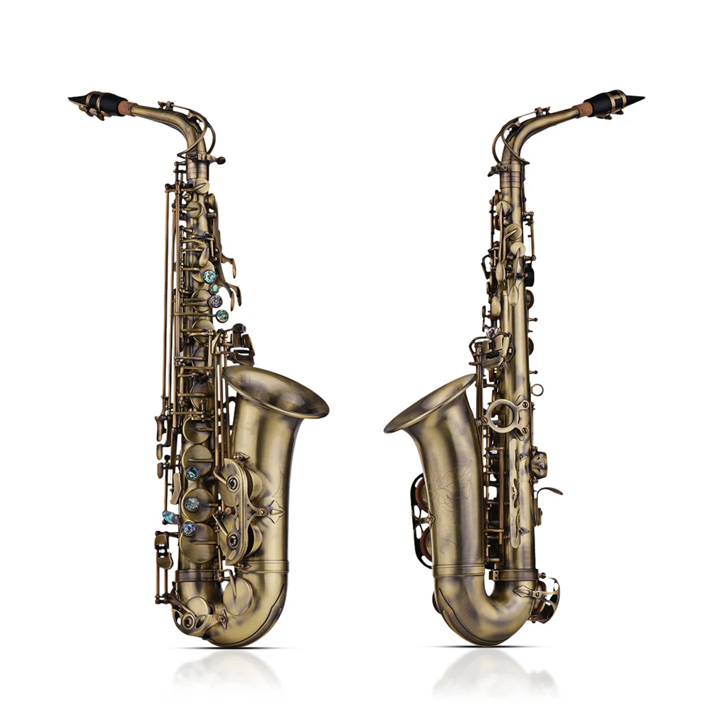 Альт саксофон Muslady Eb E flat высокого качества с антикварным покрытием чехол для Sax С