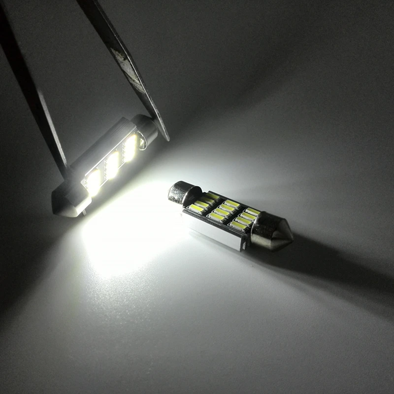 WLJH 6x Canbus Автомобильный светодиодный источник освещения 4014 SMD 31 мм 36 39 41 12 В