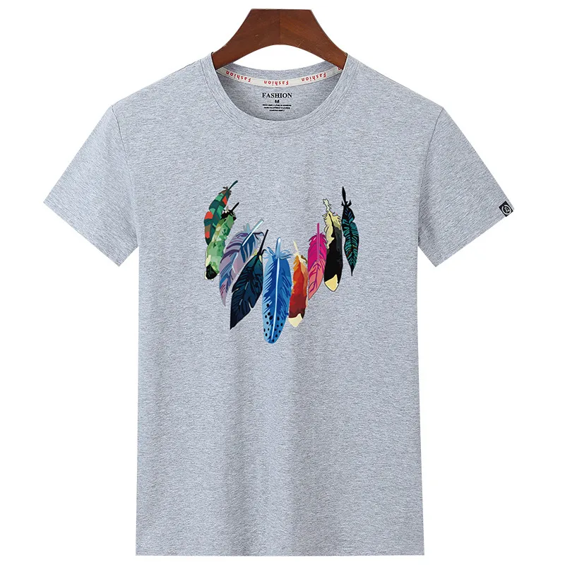

Plus Size 6XL 2019 Summer Short T Shirt Men Brand Clothing High Quality Pure Cotton Male T-shirt Print Tshirt Men Tee Shirts
