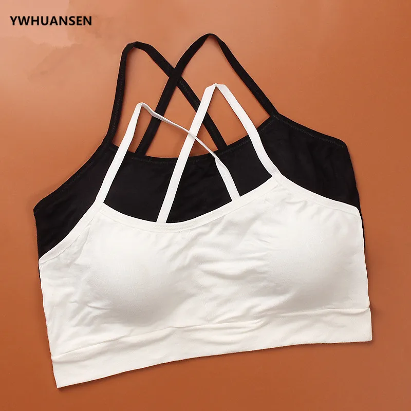

Modal A Bra For A Teenager With Removable Pad Thin Strap Bra For Small Breasts Top Vest Bra White Sport Girl Teen Cute