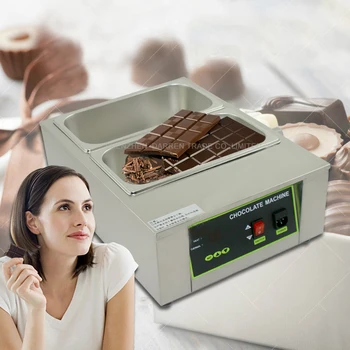 

1PC 2 lattice Chocolate melting pot, commercial chocolate melter, baking machine