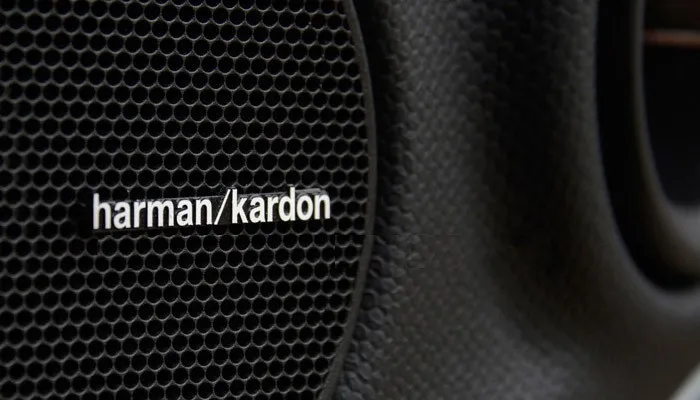 500 шт./лот harman/kardon Hi-Fi Динамик аудио Динамик 3D Алюминий эмблемы стерео 43x5 мм