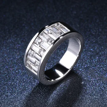 

Wedding Band Rings for Women Solid 925 Sterling Silver CZ for best Friend Bridal Cubic Zirconia Engagement Fine Jewelry