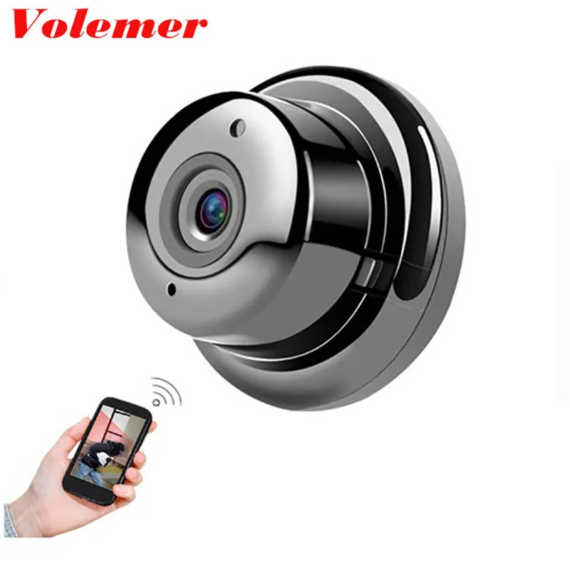 

Volemer Mini Camera 180 Degree Monitoring Wireless Wifi VR Panoramic Camera Infrared Night Version of Motion Detection Camcorder