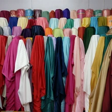 Атласная шифоновая ткань для платья, однотонная Мягкая шелковистая, сглаживающая, скользящая ткань, дышащая ткань DIY