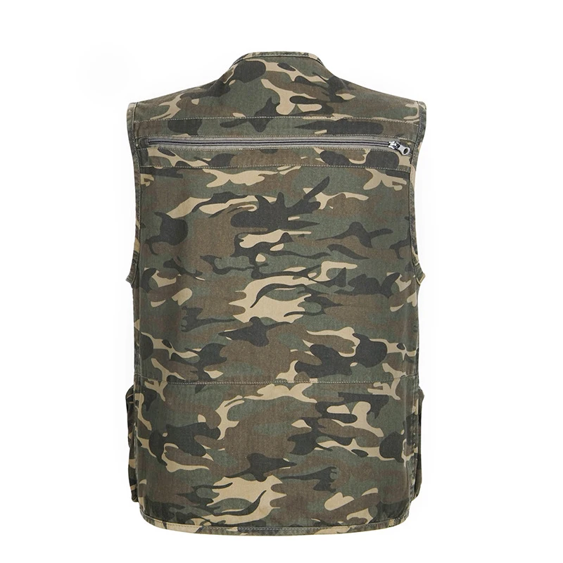 Billig Camouflage Taktische Weste Männer Armee Grün Multi Tasche Reise Fotografie Westen