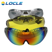 LOCLE UV400 Gafas de Bicicletas Ciclismo Gafas Casco Casco Ciclismo Gafas 3 Colores