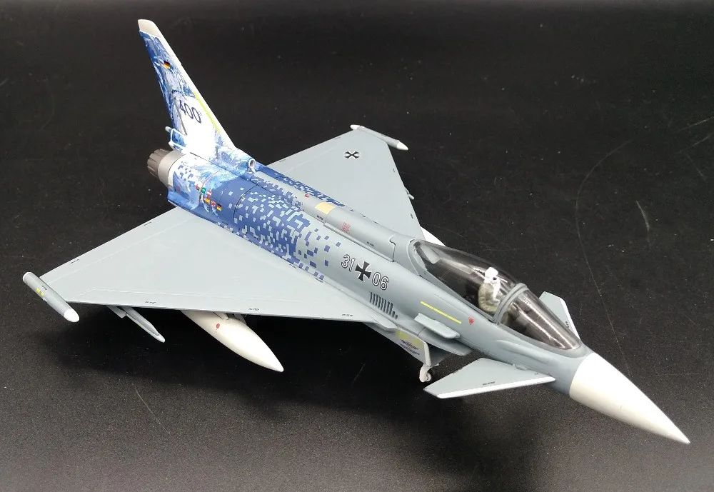 JCwing 1:72 German Air Force EF2000 European Typhoon Fighter Model Alloy aircraft model Collection model