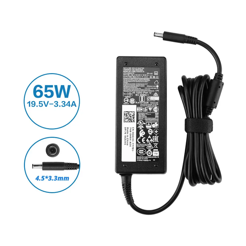 65 Вт адаптер питания для Dell Inspiron 3157 3458 5458 Vostro 15 3568 XPS 11 12 13 9343 9360 зарядное устройство