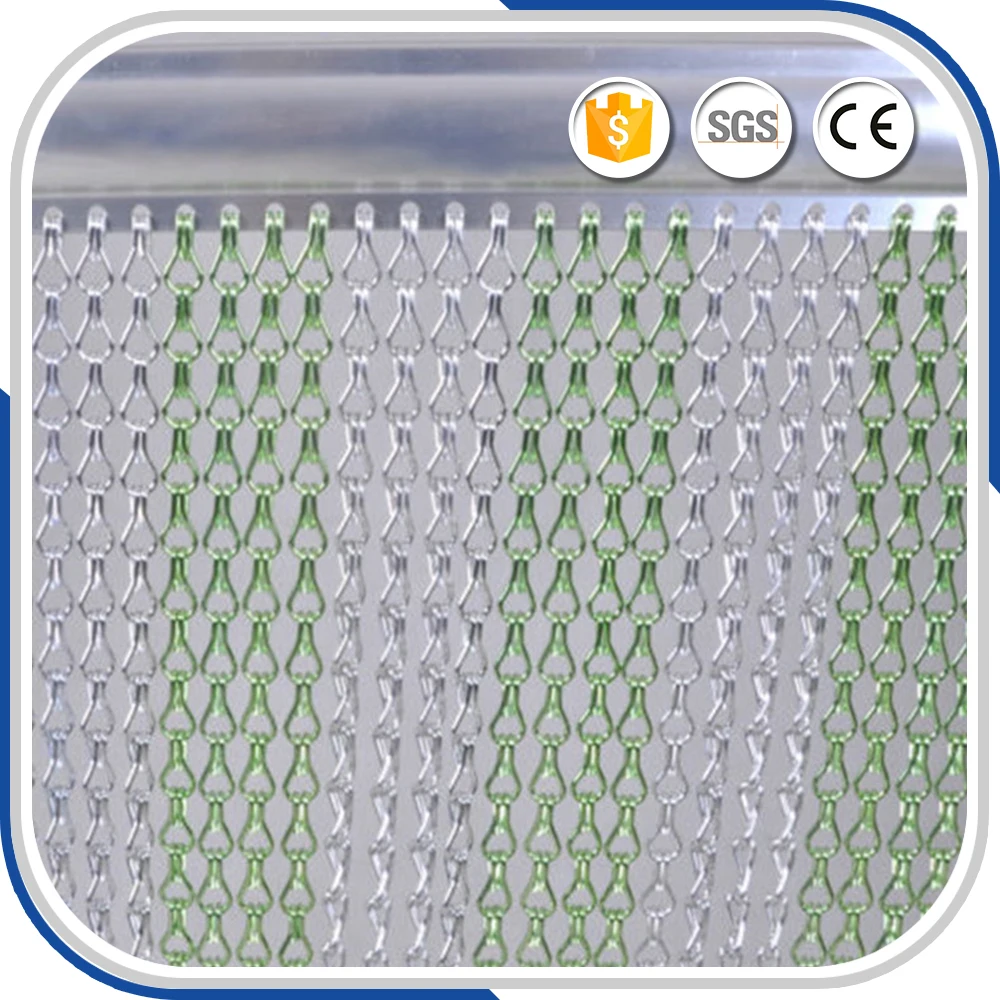 Подвесная алюминиевая занавеска на цепочках