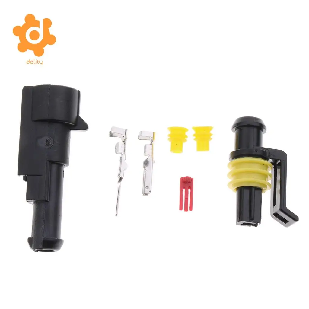 Baoblaze 1 Set 1/2/3/4/6 Pin HID Sealed Waterproof Quick Splice Electrical Wire Connector Plug