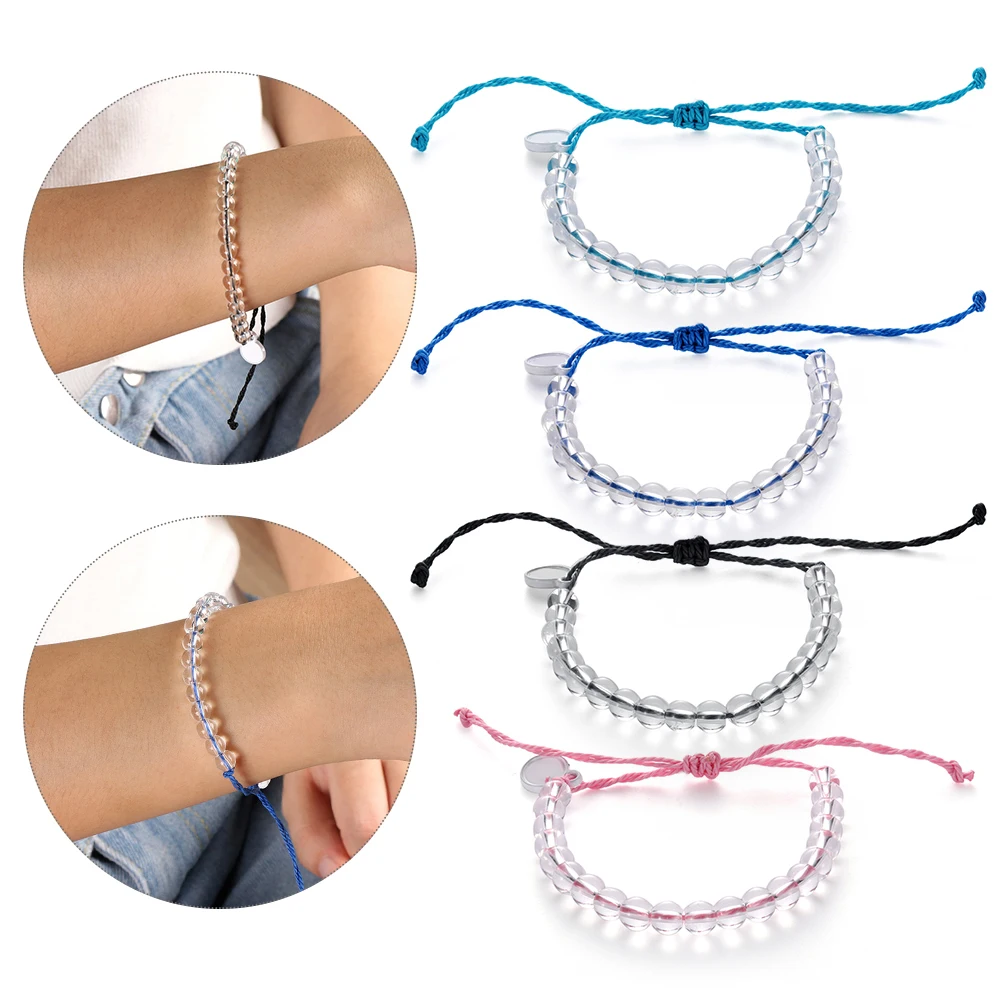

1pc 4ocean natural stone beads beaded bracelet men boho handmade rope/cord friendship Macrame bracelet