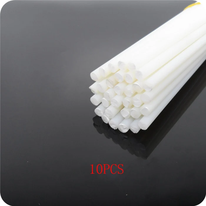 Beste 10 STKS 3 4 6 8 10mm ABS Plastic Buis Effen Ronde Buis Ronde Bar voor DIY Speelgoed Accessoires Building Model Materialen