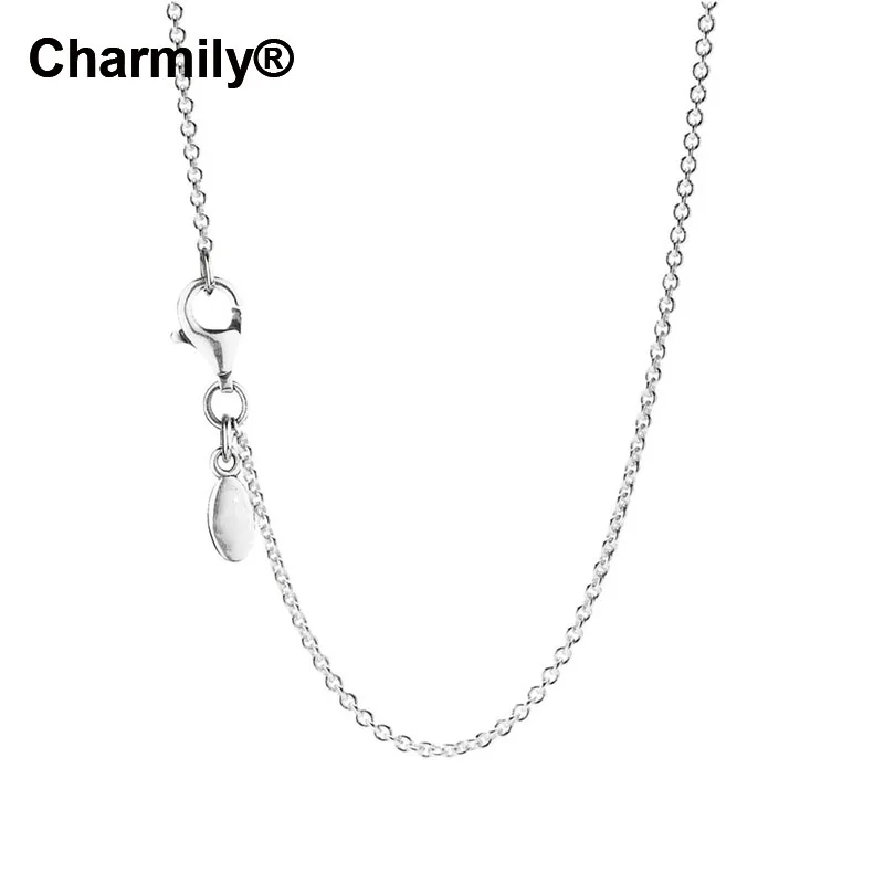 

925 Sterling Silver Sterling Silver Chain Necklace Adjustable For Women Original Jewelry Anniversary Gift