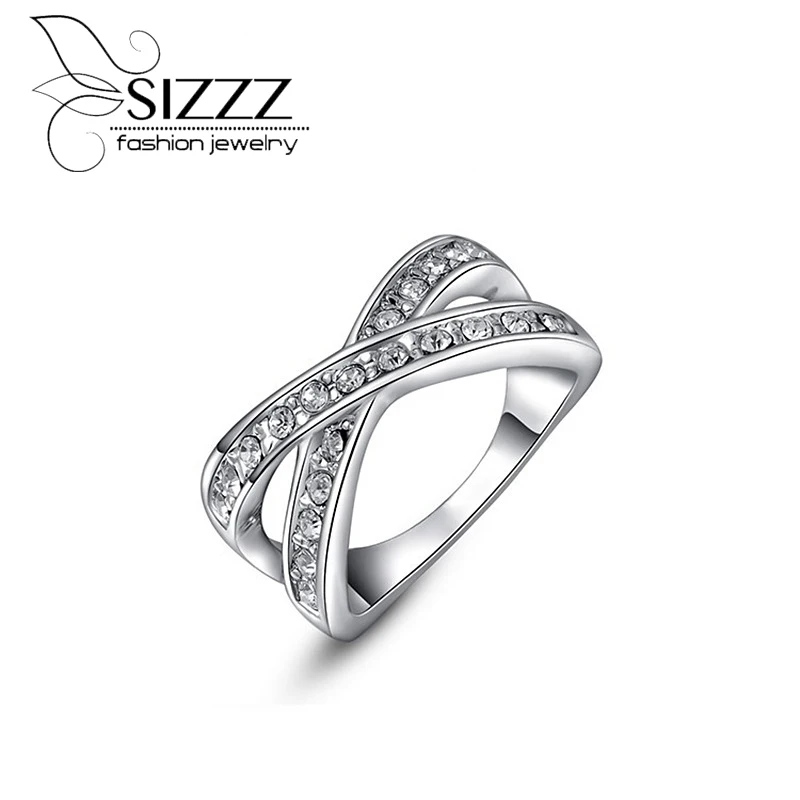 

SIZZZ Bestseller Jewelry Wholesale Cross Cubic Zirconia Alloy Ring for women