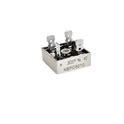 5pcs 50A 1000V Metal Case Single Phases Diode Bridge Rectifier KBPC5010 | Электронные компоненты и принадлежности