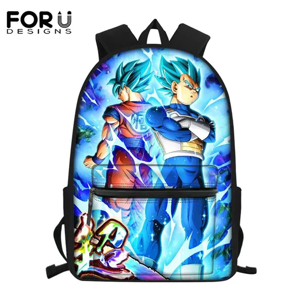 FORUDESIGNS 16 Дюймов школьная сумка Dragon Ball Z Super Saiyan God Son Goku с принтом рюкзак для ноутбука холст школьный рюкзак для подростков мальчиков - Цвет: HME1122Z58