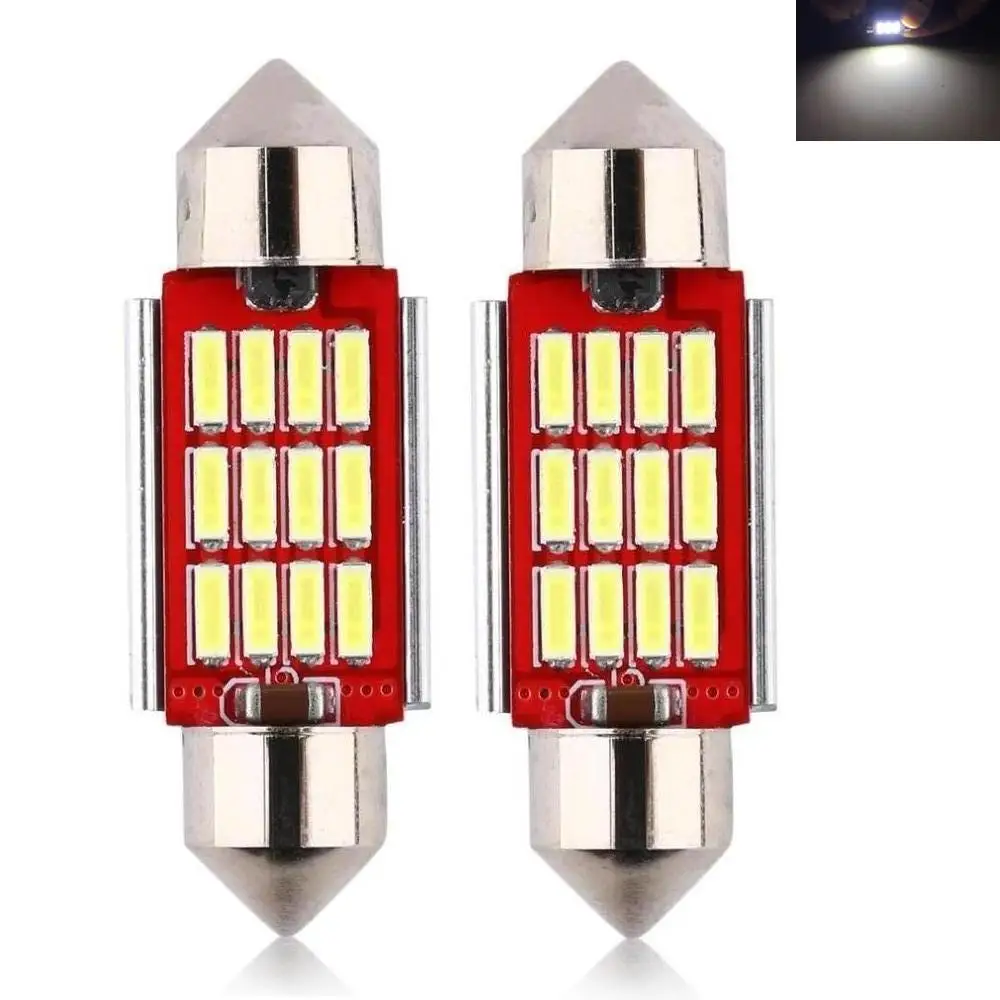 

Car LED 39MM 3W 1000LM 6000K 12LED 4014SMD White LED Light bulbs Light-emitting diode free of freight