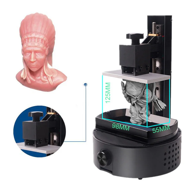 SLA/LCD 3D принтер УФ отверждения Фотон объем печати 98*55*125 мм высокая скорость 8 15
