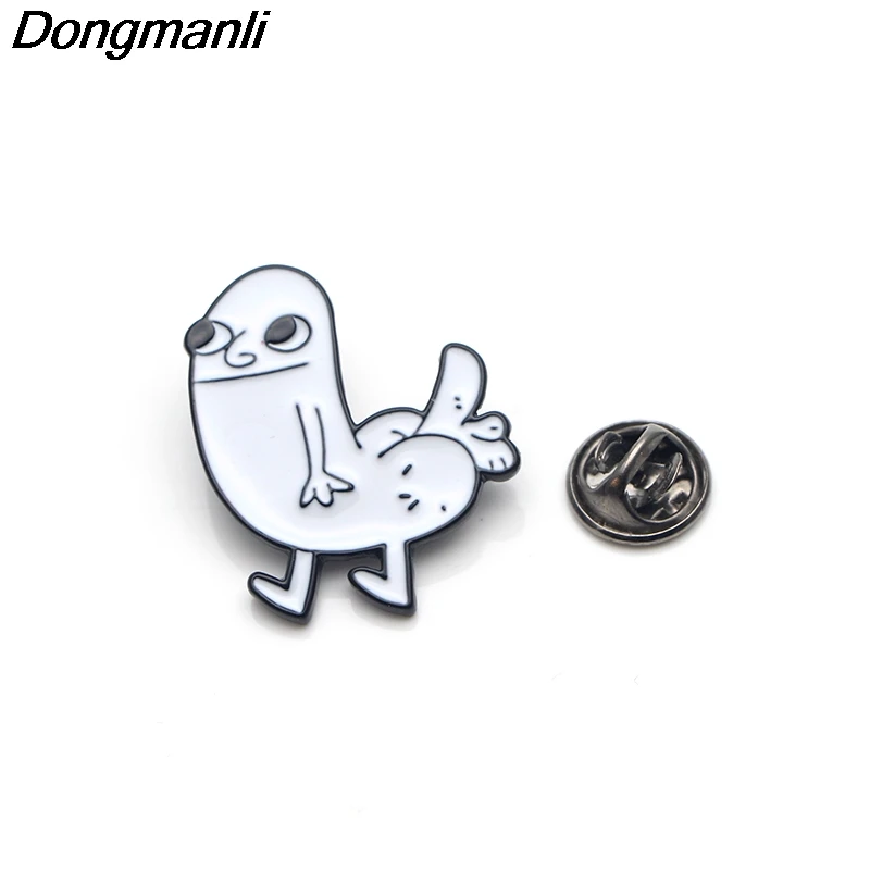 Забавные металлические эмалевые булавки и броши P3360 Dongmanli dickприклада для женщин