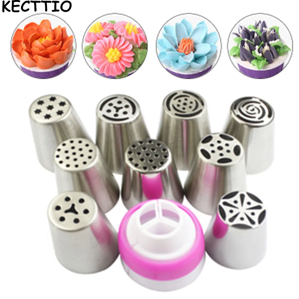 9Pcs Tulip stainless steel Nozzles birthday Cake Cupcake Decorating