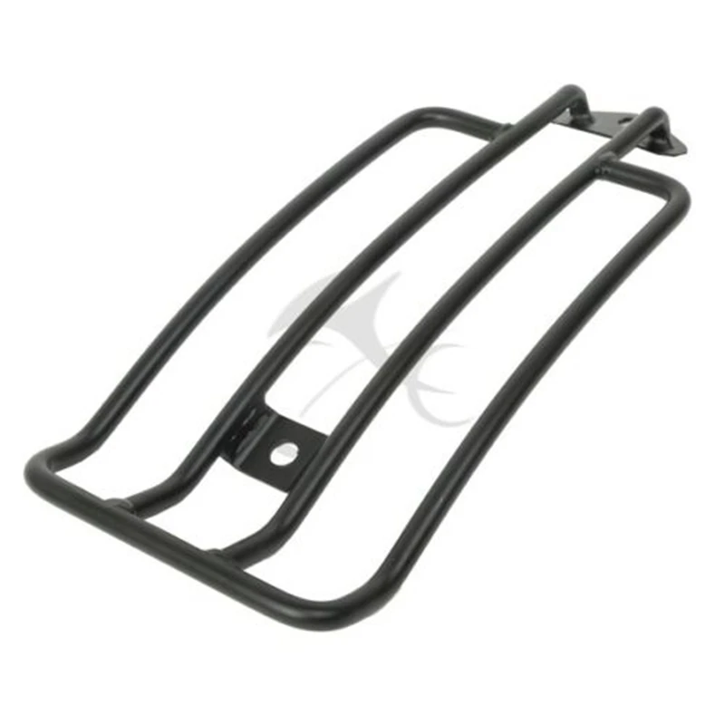 Motorcylce Chrome/Black Solo Seat Luggage Support Shelf Rack For Harley Sportster XL 883 1200 Custom 85-03 02 - Название цвета: black