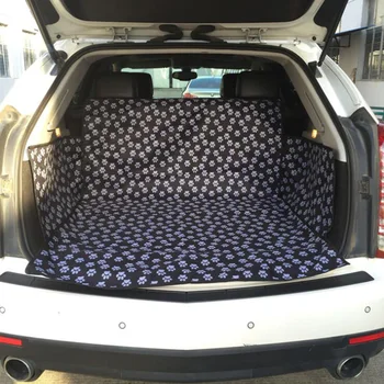 

Venxuis Waterproof Fabric Paw Pattern Pet Car Seat Covers Travel Accessories Pet Dog Car Mat Oxford Dog Car Trunk Mat For SUV