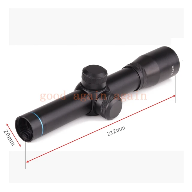 US $25.88 Ledarnell 2x20 Long Eye Exit Pupil 350-400mm Rifle Scopes Scout Gun Scope Sight Tactical Relief Hun