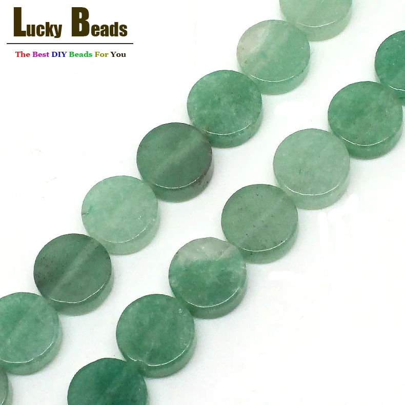 

Natural Green Aventurine Flat Round Shape Stone 10mm Beads 15.5 inches DIY Bracelet Free Shipping Wholesale-F00448