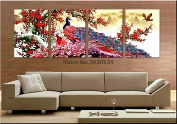 

New diy 5d diamond needlework full drill diamond painting cross stitch kits Peacock and tree diamond mosaic embroidery kits