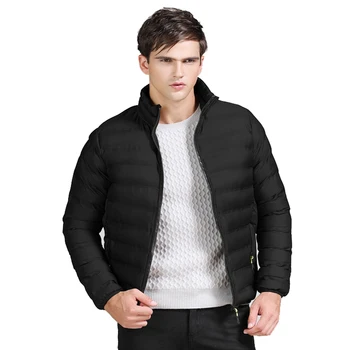

Winter Men Jackets 2018 New Solid Warm Mens Jacket Stand Collar Zipper Man's Coat Leisure Design Thicken Parka Man Size M-4XL