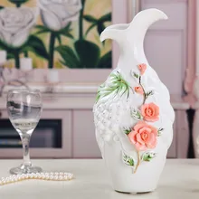 Цзиндэчжэнь керамическая ваза стиль из нефрита и фарфора декоративные украшения для домашней обстановки гостиной ТВ мебель для Кабинета porc