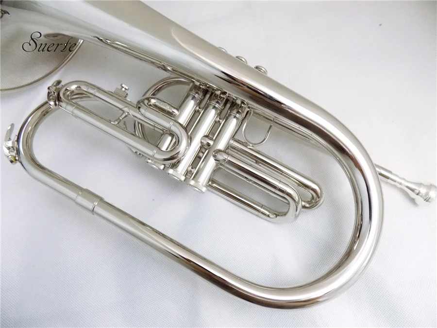 F key Marching Mellophone Musical instruments with case and mouthpiece Yellow brass mellophone horn