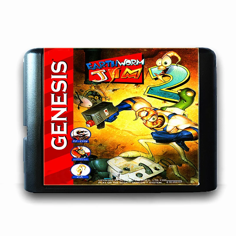 Земной червь Jim II 16 бит игра Sega Mega Drive карта для Genesis | Электроника
