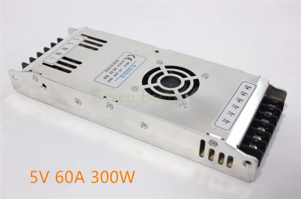 

Special LED display power supply With EMC&Safety standards approved With Fan Ultra-thin 5V 60A 300W Switching Power Supply