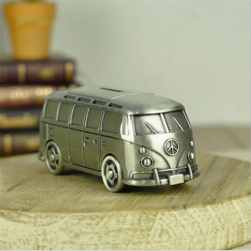 Metal Save Money Bus Car Coin Piggy Bank Saving Box Creative Gift Craft Home Decoration (6)