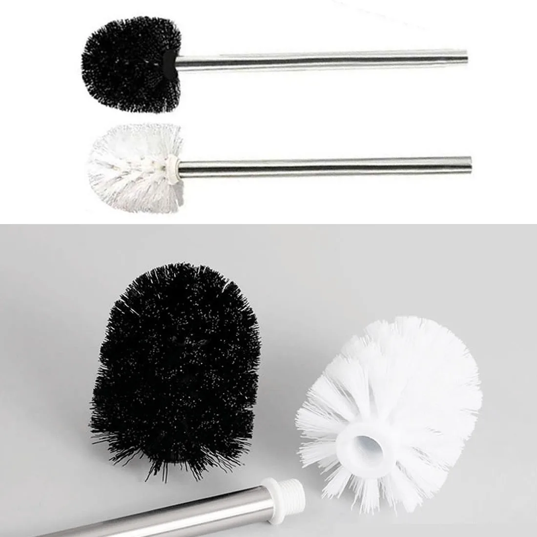 37.5cm Stainless Steel Bathroom Cleaning Toilet Brushes Holder Sets