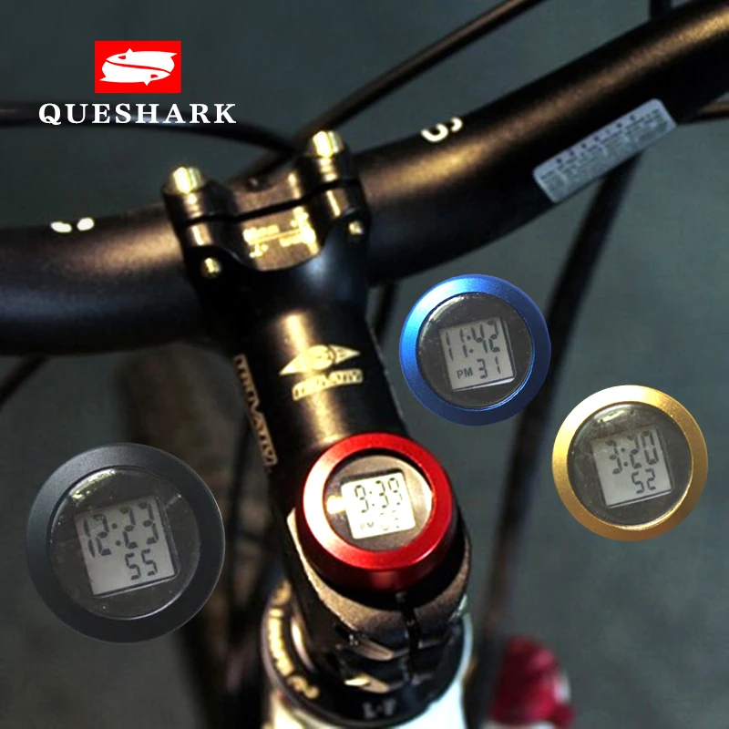 

MTB Road Bike Bicycle Headset Stem Watch Computer Bike Vehicle Clock Cycling Head Parts Timepiece Headset Top Cap Stem Cover