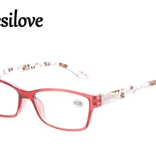 10 шт./партия, модные пластиковые женские очки для чтения, красочные очки для пресбиопии, дальние очки, линзы, мощность+ 1,0 до+ 4,0
