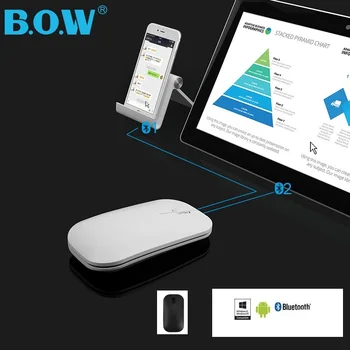 

B O W A15S Portable Ultra-Slim Rechargeable Wireless Bluetooth Mouse Notebook Tablet Desktop Computer Mouse Multiple Connection