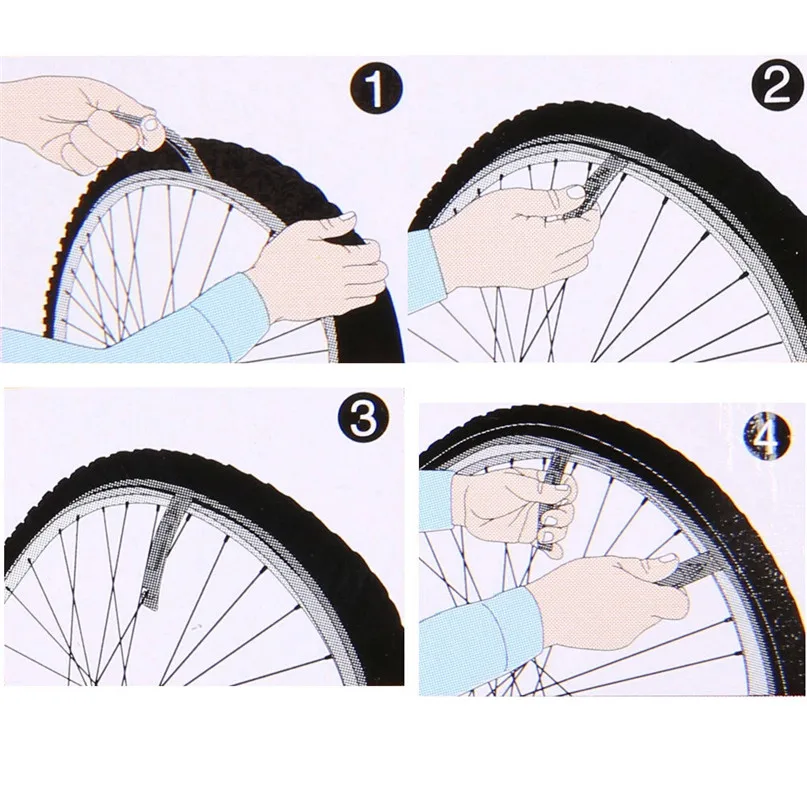 3pcs Steel Curved Tyre Tire Lever Repair Tool Bicycle Tools Bicycle Tire Repair Tools Outdoor Cycling tools #2M25 (5)
